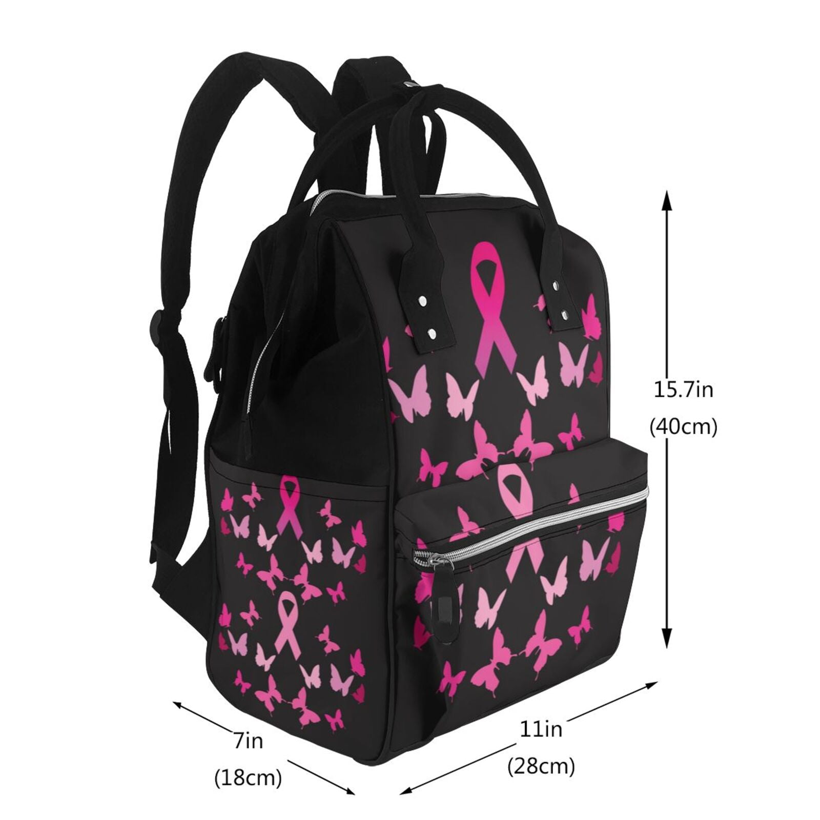 Kdxio Baby Diaper Backpack,Multi-Function Travel Backpack Nappy Bags,Nursing Bag, Fashion Mummy,Roomy Waterproof for Baby Care(Breast Cancer)