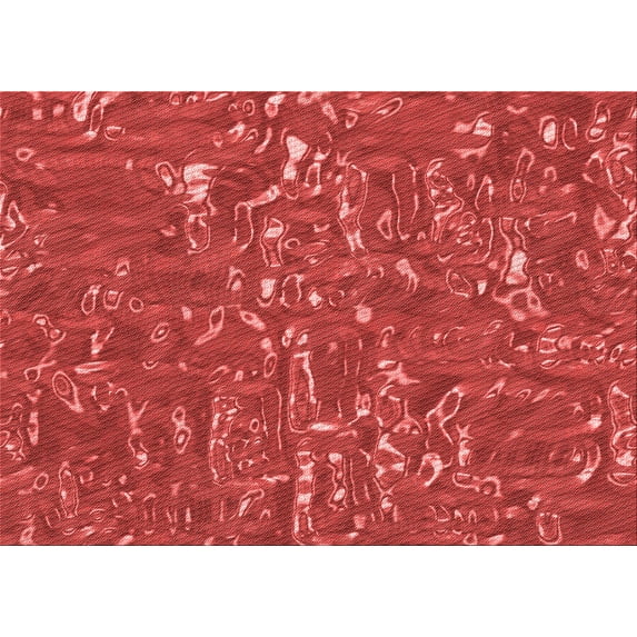 Ahgly Company Indoor Rectangle Patterned Red Area Rugs, 5' x 7'