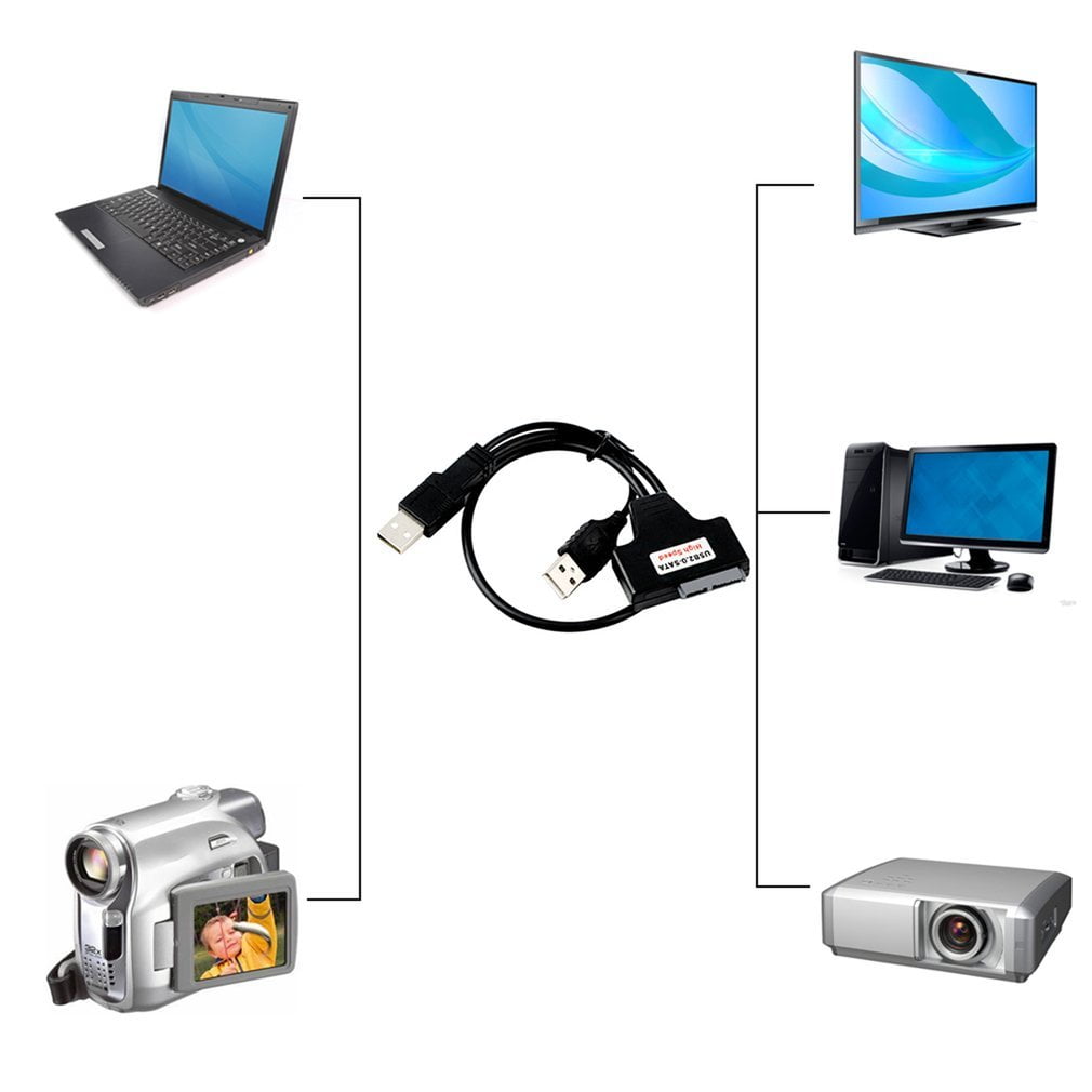 Cable Length Black Computer Cables USB 3.0 to 7+6 13Pin Slimline SATA Laptop CD//DVD ROM Optical Drive Adapter Cable