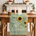 thumbnail image 2 of Table Runner 36 Inches Long for Kitchen Dining, Sunflowers Dresser Scarf Farmhouse, Dining Table Decorations for Wedding/Parties, Modern Bee You Are My Sunshine Green 13 x 36 In, 2 of 8