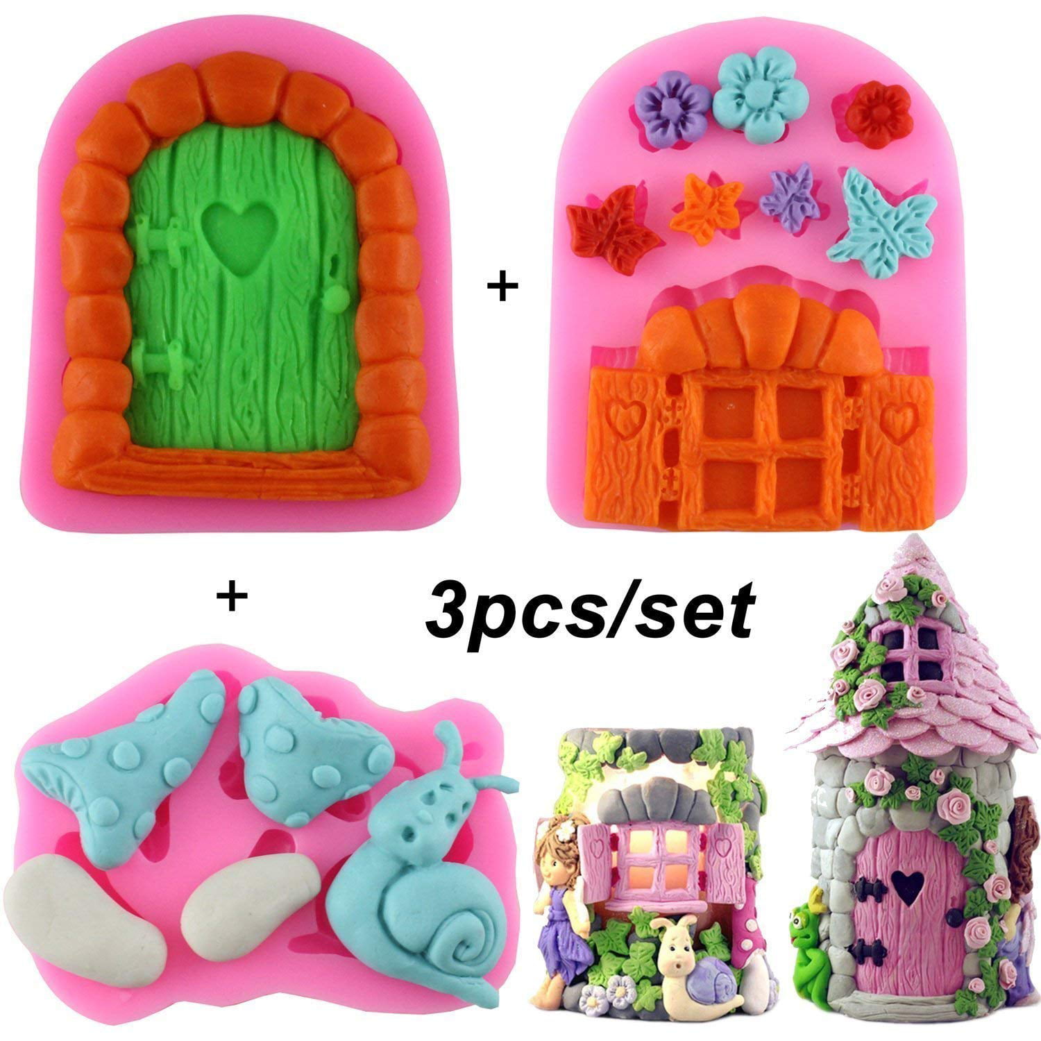 Fairy House Door Baking Mold Fondant Sugarcraft Candy Mold Cake Decorating Tools 