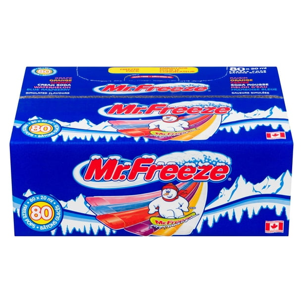 Sucettes glacées régulières Mr. Freeze 80 x 20 ml