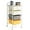 Opaque Yellow + White + Grey, variant on Topbuy 4 Drawer Cart Storage Container Bins with wheels for Home&School&Office Transparent Multicolor