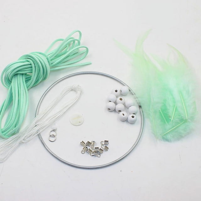 Kit de atrapasueños de plumas de ganchillo para hacer tú mismo, decoración colgante para pared