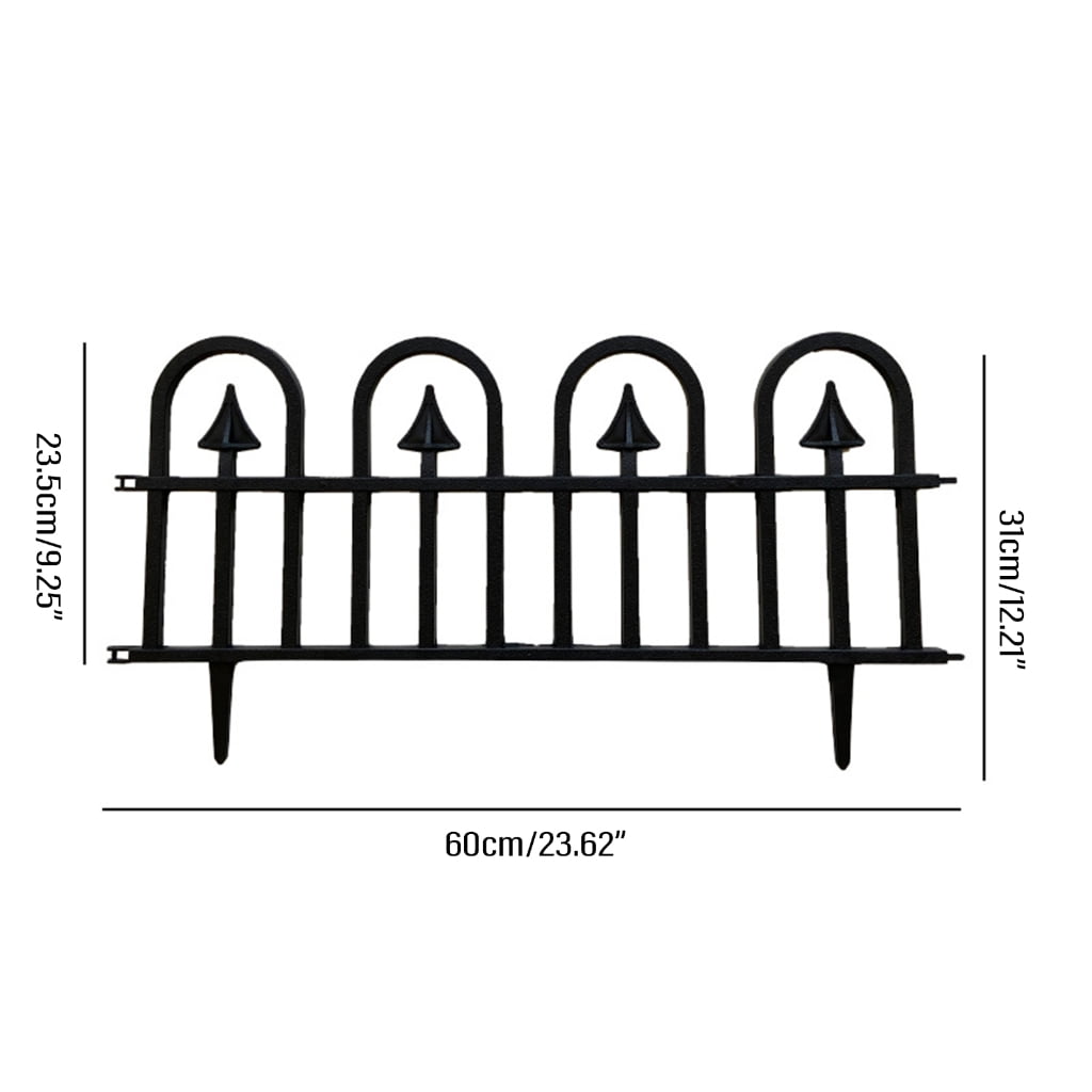 5Pieces Decorative Garden Fence Panels Outdoor Fencing Ornaments Panel Fence Panel for Landscape Flower Bed Edge
