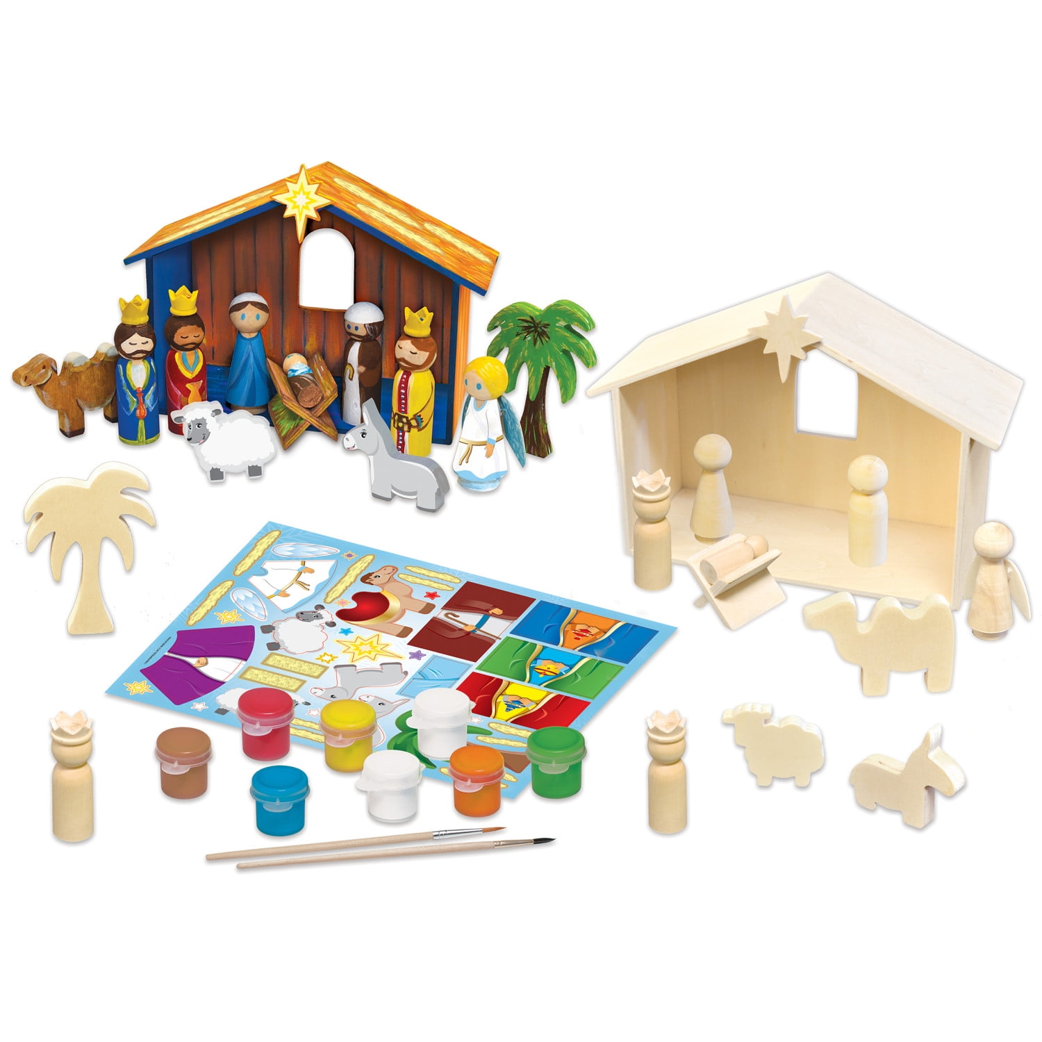 Works of Ahhh Holiday Craft Set - Nativity Premium Wood Paint Kit