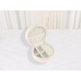 thumbnail image 6 of Unique Bargains Round Small Portable PU Leather Organizer Jewelry Box White, 6 of 7