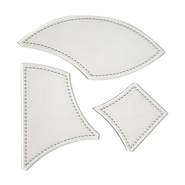Plantilla de acolchado curva con regla de patchwork (3 piezas) para aprendices de máquina de coser L