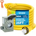 thumbnail image 1 of Kit de cable de generador y caja de entrada de alimentación Kohree 50A 25FT, 1 of 8