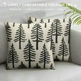 thumbnail image 3 of Nawypu Christmas Tree Pillow Covers Black Xmas Rustic Style Winter Print Decorative Outdoor Pillowcases Farmhouse Vintage Holiday Decorations Throw Cushion Case Decor for Couch Sofa Bed, 3 of 5