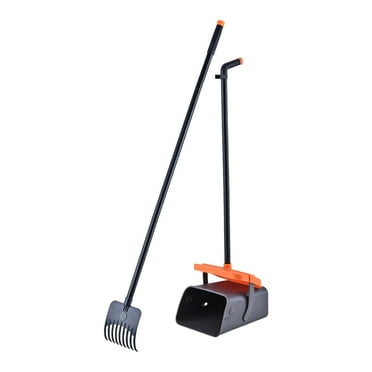 APLVFFZH 2x Dog Poo Scooper Tray and Rake Set for Kitten Large Medium Small Dogs Yard