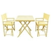 Phat Tommy Foldable 3 Piece Square Patio Bistro Set