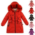 thumbnail image 4 of Mercatoo Kids Girls Puffer Jacket Hooded Padded Parka Coat Winter Warm Windproof Quilted Down Outerwear Cozy Jackets with Pockets, 4 of 4