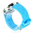 thumbnail image 4 of SA106 Womens Qulit Silicone Round Rhinestone Analog Wrist Watch Blue Silver, 4 of 4