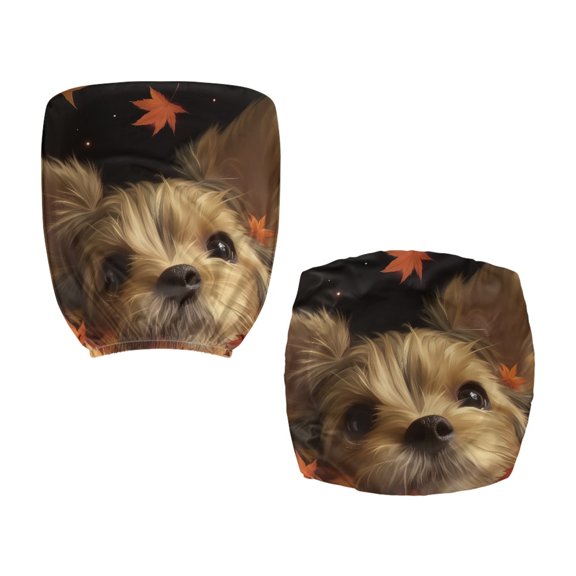 CHAQLIN Stretchable Rotating Chair Protectors, 2 Piece Polyester Fabric Office Chair Cover for High Back Boss Chair
