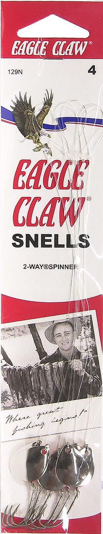 (3 pack) Eagle Claw 129NH-4 Spinner Snell, Bronze with Nickel Blades, Size 4