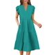 thumbnail image 1 of Vestido de verano MixShe 2025, casual, primavera, midi, verde lago, 1 of 7