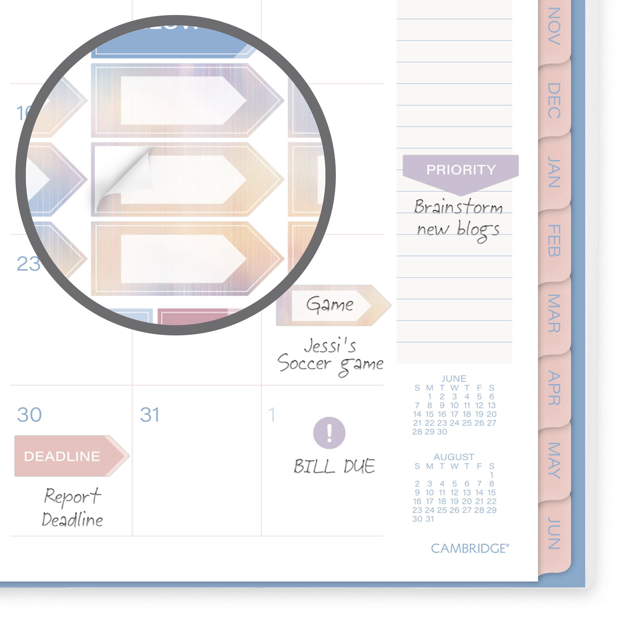 Mead Cambridge Sunlit Academic 2026-2027 Weekly Monthly Planner Small 5 12 x 8