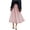 Pink, variant on Turilly Summer Skirts for Women Solid Pleated Midi Skirt Chiffon Lightweight Elegant High Waist Party Skirt