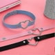 thumbnail image 3 of 3Pcs Heart Shape Adjustable Leather Choker Punk PU Necklace Goth Choker Soft Collar Choker Gothic Necklace Choker, 3 of 5