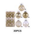 thumbnail image 4 of serony 30pcs/set Pendentifs Arbre Réutilisables avec Nouveauté Ornements d'Arbre de Noël Inodore Gold2 1Set, 4 of 6