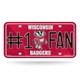 thumbnail image 2 of Wisconsin Badgers #1 Fan License Plate, 2 of 3