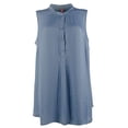 thumbnail image 4 of Women's Plus Rumple Satin Henley Tunic Top DB 3X, 4 of 4