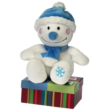 Sitting Snowman - Fiesta Sitting Holiday Snowman w Scarf & Hat 8.5