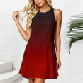 thumbnail image 2 of Levmjia Women's Summer Sleeveless Tank Dress Casual Gradient Color Block O Neck A Line Mini Dress with Side Pockets Loose Fit Stretchy Bodycon Sundress Daily Wear, 2 of 6