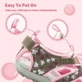 thumbnail image 4 of Apakowa Kids Girls Soft Sole Closed Toe Sandals Summer Shoes with Arch Support (Toddler/Little Kid), 4 of 8