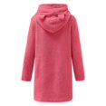 thumbnail image 4 of Sweatshirt Dress for Women Fuzzy Fleece Pullover Hoodie Casual Solid Soft Warm Winter Long Sleeve Pajamas Sleepwear, 4 of 9