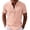 Pink, variant on Zimjoy Men's Henley Shirts Casual Short Sleeve Bamboo Linen Band Collar Shirt Summer Button Basic Tee Khaki L