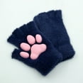 thumbnail image 1 of Guantes de silicona 3D con forma de garra de gato, bonitos guantes de peluche de gato para niñas, guantes cálidos con imitación de visón y garra de gato, 1 of 6