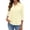 Beige, variant on HAJWOH 3/4 Length Sleeve Polo Shirts Womens Tops Solid Color Lapel Collar Lightweight Golf Polo Shirts Casual Loose Business Work Blouses