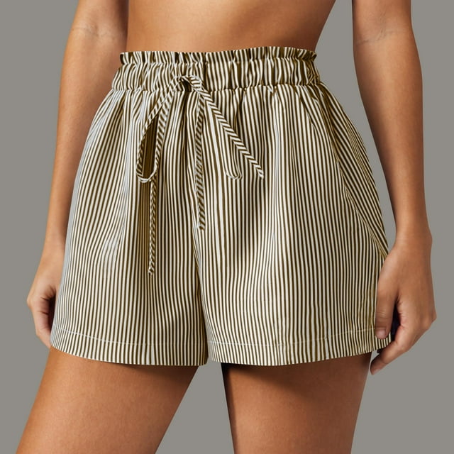 TNDBKQWR Shorts d'Entraînement pour Femmes Short Confortable Femmes Short de Randonnée Femmes Shorts de Randonnée Décontractés Shorts d'Été pour Femmes Soldes Aubaines(Kaki,P)