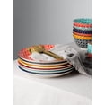thumbnail image 2 of Set of 6 Ceramic 8.5" Salad & Dessert Plates, Colorful Design, for Appetizers & Sushi, Microwave/Oven/Dishwasher Safe, Ideal for Parties, Weddings, Birthdays & Mother's Day Gifts, 2 of 10