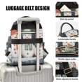 thumbnail image 3 of FORMRS Mini Backpack Purse for Women Quilted Travel Daypack Casual Shoulder Bag, Green Snowmen, 3 of 7