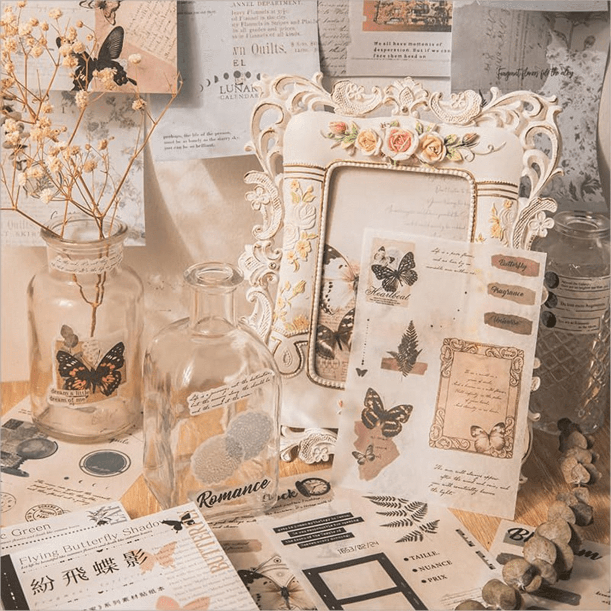 SRMAN Lot De 40 Feuilles D'autocollants Washi Sur Le Thème De