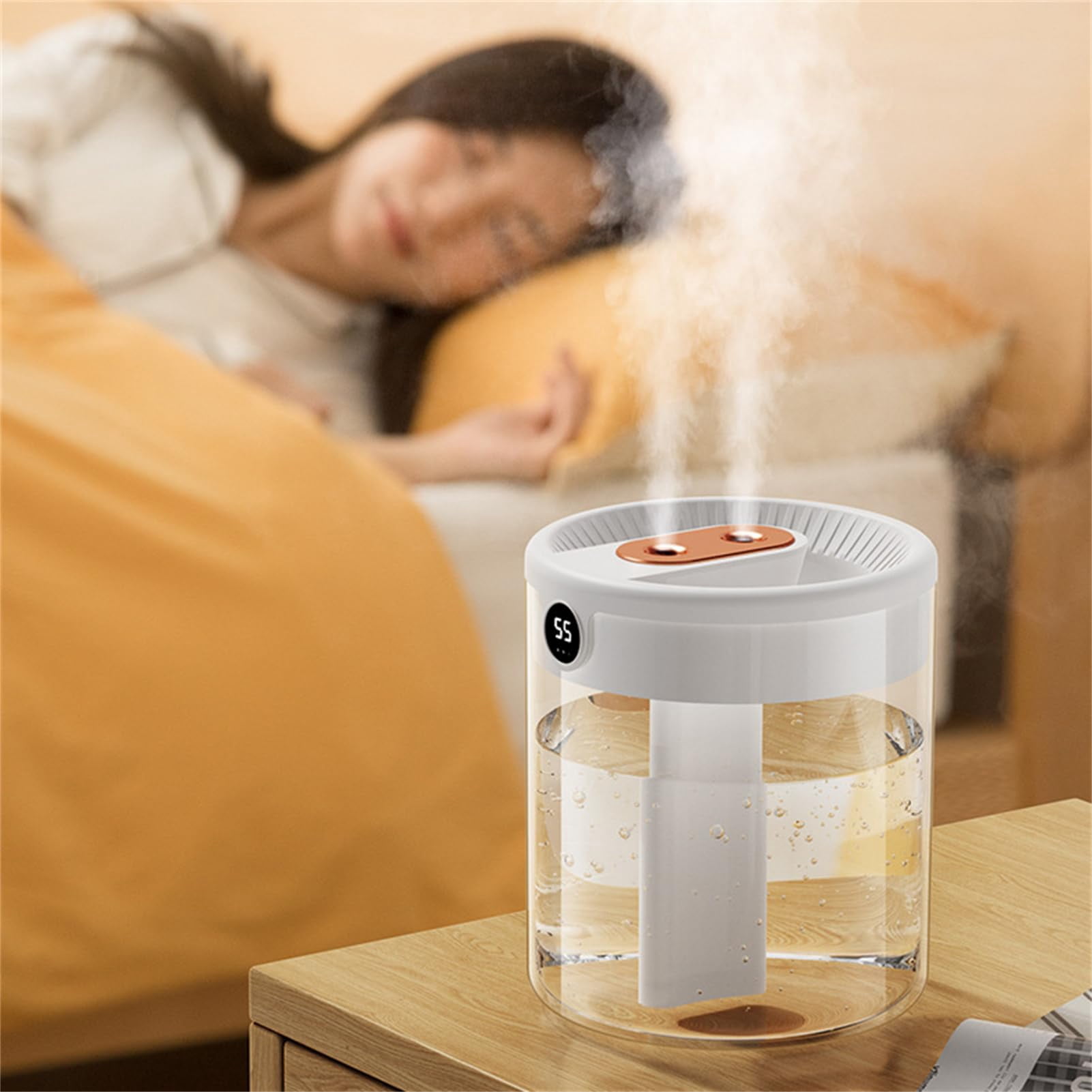 Dreamzy Humidifiers for Bedroom, Silent Large Capacity Desktop Humidifier Household, Dreamzy Humidifier with Night Light