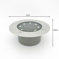 thumbnail image 3 of Luz de paisaje LED de 8 LED, luz subterránea impermeable, luz subterránea para exteriores, para jardín, camino, luz subterránea empotrada, paquete de 2, blanco cálido, 3 of 5