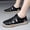 Q7-Black, variant on Men's Leather Hollow Summer Casual Sandals Slip-On Closed Round Toe Hook Loop Fisherman Shoes Lightweight Walking Sandals for Hiking Fishing Casual Summer Wear,Khaki 40(US-7.5)