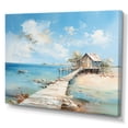 thumbnail image 2 of Designart "Charming Minimalism Of The Coastal Pier" Coastal Pier Canvas Wall Art, 2 of 7