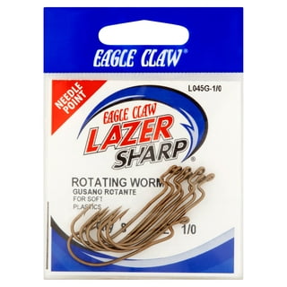 Lazer Sharp LPS091PG-4/0 Round Worm Hook Size 4/0 Fish Hooks 15