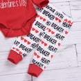 thumbnail image 5 of BemeyourBBs Newborn My First Valentines Day Outfit Baby Boy Outfits Letter Romper Excavator Pants Set Hat Cute Infant Spring Clothes, 5 of 9