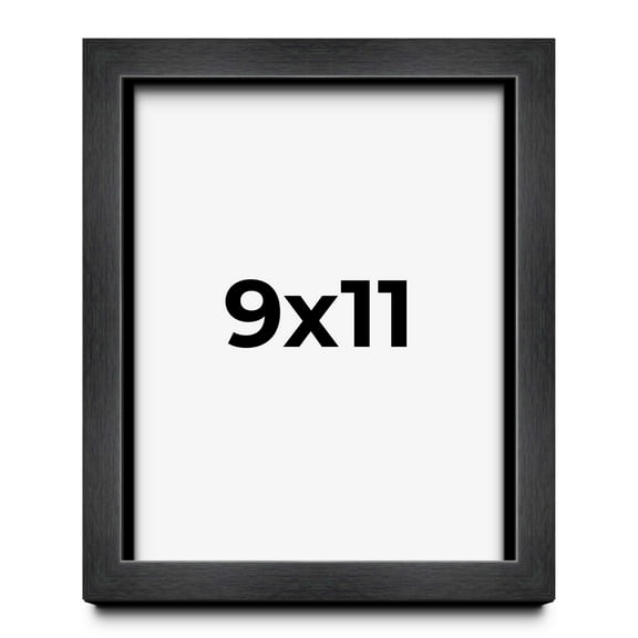 9x11 Shadow Box Frame Grey Charcoal Black | 0.875 Inches Deep | Solid Wood Shadowbox Display Frame