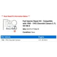 thumbnail image 2 of Fuel Injector Repair Kit - Compatible with 1988 - 1992 Chevy Camaro 5.7L V8 VIN 8 1989 1990 1991, 2 of 2