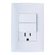 thumbnail image 1 of Placa 2 Interruptores 1 Contacto Tierra Leviton, 1 of 3