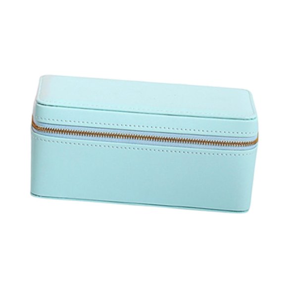 fastboy Jewelry Box Portable Zip Closure Bangle Box for Wedding Watches Flea Markets blue 19x9.5x8.5cm