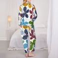 thumbnail image 5 of Disketp Pajamas Set Long Sleeve Sleepwear Womens Button Down Nightwear Pj Sets-Colorful Butterflies, 5 of 9