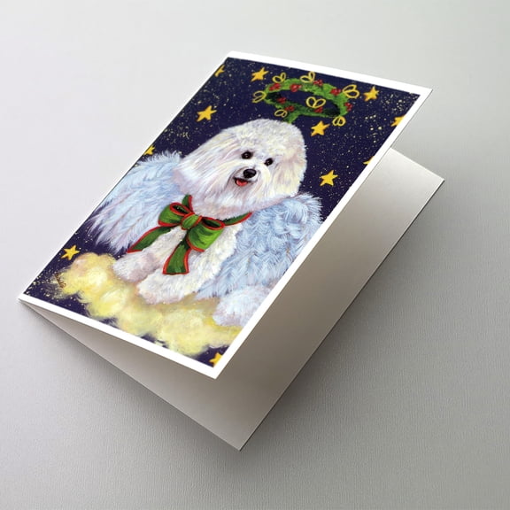 Caroline's Treasures Bichon Frise Christmas Greeting Cards with Envelopes, 5" x 7" (8 Count)